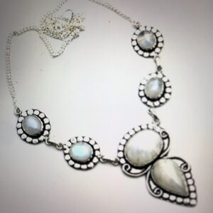 Moonstone Stamped 925 Sterling your Necklace